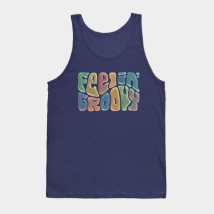 Feelin' Groovy Colorful Word Art Tank Top